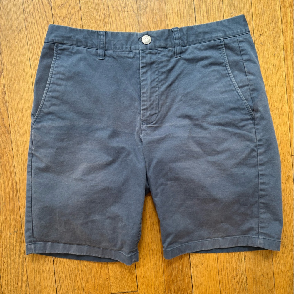 Bonobos Gray Blue Shorts 9" Inseam Men's Size 32 Flat Front